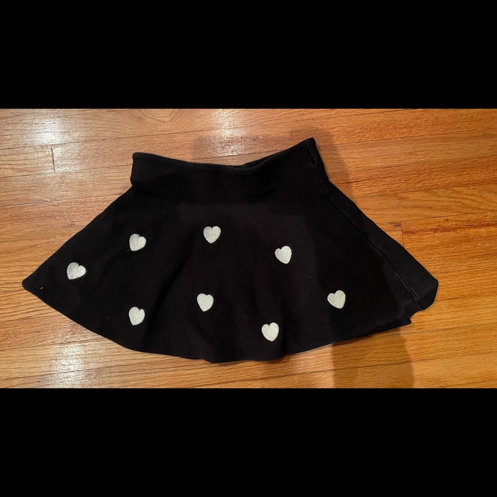 H&M Black Skirt with hearts - Girl’s
